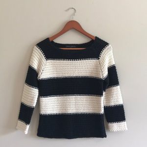 Sanctuary Black and Tan Sweater